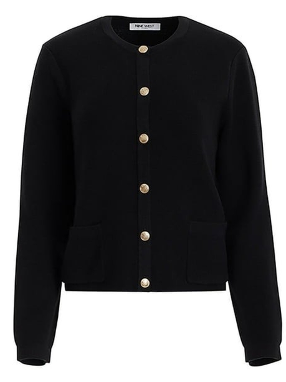 Nine West Black Knit Cardigan with Gold Buttons Size Xxl